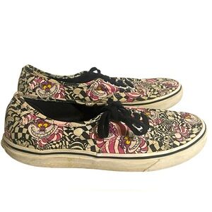 Disney Vans Alice in Wonderland Cheshire Cat Women’s Size 8 Sneakers Shoes Laces